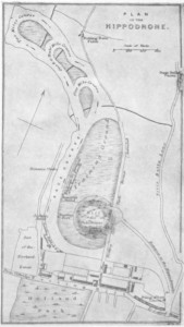 An altered "Plan of the Hippodrome, 1841". From the Sporting Review.