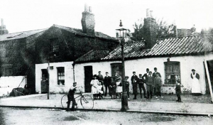 Old cottages in Wood Lane, Shepherd's Bush, c. 1890.